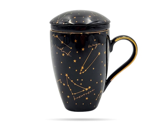 Kubek Na Prezent Zaparzacz Pokrywka 300 Ml Zodiak Black Porcelana Bogucice Inna marka