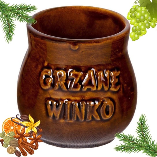 Kubek Na Wino Herbate Kawe Grzańca Nalewke Ceramiczny Kamionkowy 250Ml Inna marka