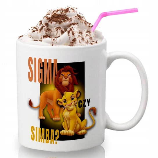 Kubek Nadruk Biały Na Prezent SIGMA CZY SIMBA Wz - StyleCouture | Sklep ...