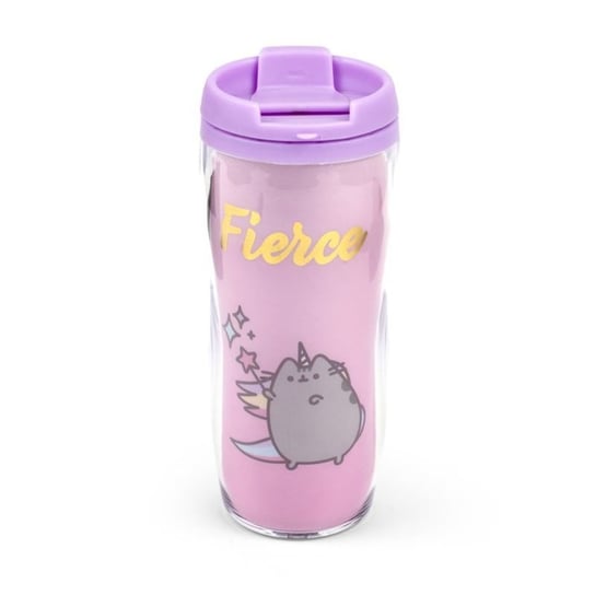 Kubek plastikowy podróżny 275 ml PUSHEEN, różowy Pusheen