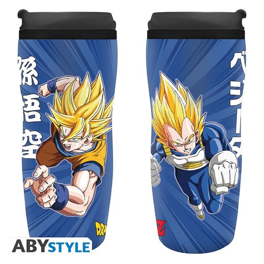 Kubek plastikowy Podróżny Dragon Ball - Dbz / Goku & Vegeta, 355ml Inna marka