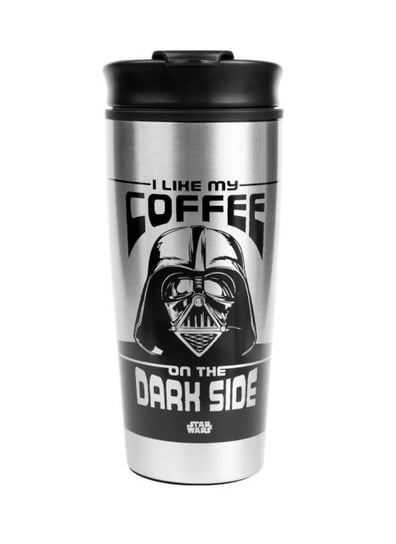 Kubek plastikowy PYRAMID POSTERS, Star Wars I Like My Coffee On The Dark Side, srebrny, 450 ml Star Wars gwiezdne wojny