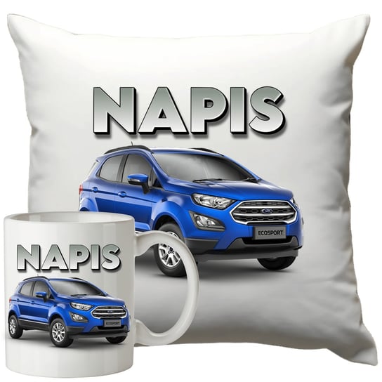 Kubek Poduszka Ford 330ml 40x40cm z Napisem Zestaw Motoryzacyjny Inna marka