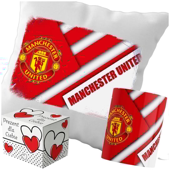 Kubek Poduszka Manchester United 330ml 40x40cm i Opakowanie Na Prezent i Imię Inna marka