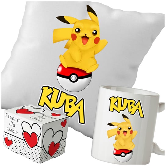 Kubek + Poduszka Pokemon Pikachu 330ml 40x40cm i Opakowanie Na Prezent Inna marka