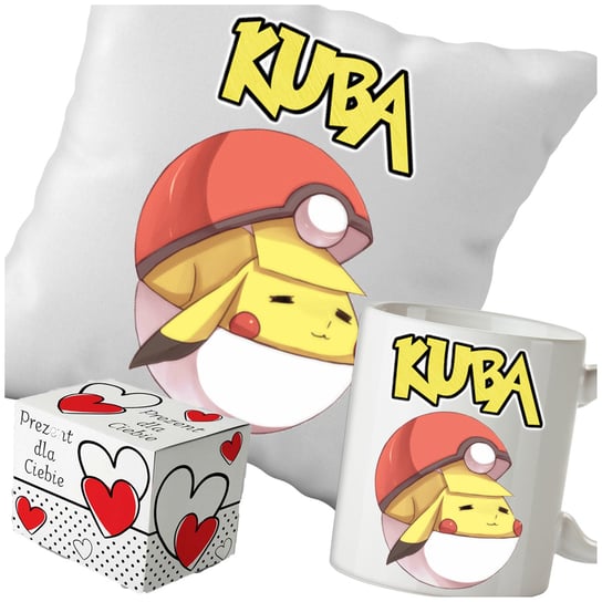 Kubek + Poduszka Pokemon Pikachu 330ml 40x40cm i Opakowanie Na Prezent Inna marka