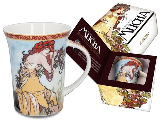 Kubek porcelanowy A. Mucha. Cztery pory roku - Wiosna 350 ml, Carmani Carmani