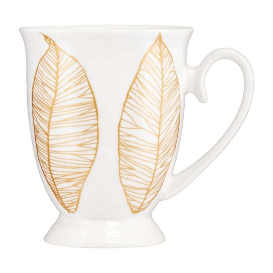 Kubek porcelanowy AMBITION Diana, złote liście, 300 ml Ambition