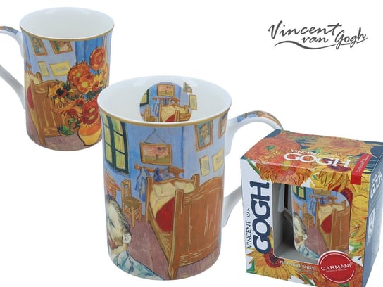 Kubek porcelanowy, Classic New - V. van Gogh - Pokój, 400 ml, Carmani, niebieski Carmani