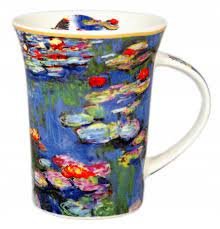 Kubek porcelanowy, Claude Monet - Water Lilies, 350 ml, Carmani, niebieski Carmani