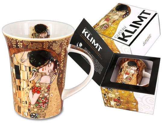 Kubek porcelanowy G. Klimt, Pocałunek 350 ml, Carmani Carmani