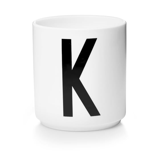 Kubek porcelanowy "K" DESIGN LETTERS, biały, 300 ml Design Letters