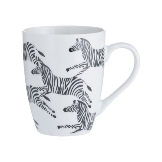 Kubek porcelanowy, klasyczny, Zebra, 380 ml, Price & Kensington, biały Price&Kensington