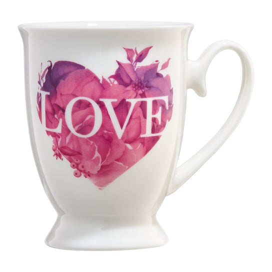 Kubek porcelanowy Love Letters różowe serce 300 ml AMBITION Ambition