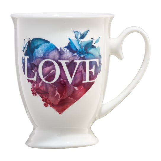 Kubek porcelanowy Love Letters wielokolorowe serce 300 ml AMBITION Ambition