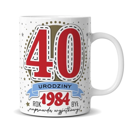 Kubek porcelanowy Premium Q 1000 Urodziny 40 (roczniki) 300 ml, Kukartka Kukartka