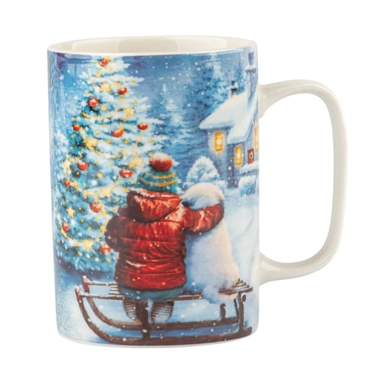 Kubek porcelanowy prosty christmas story, dekorowany 2, 300 ml, ALTOMDESIGN ALTOMDESIGN