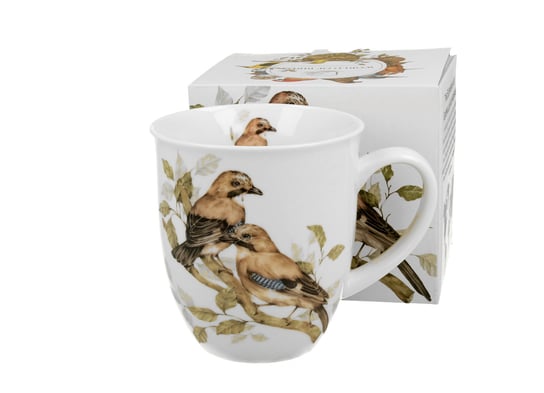 Kubek porcelanowy, Ptasi Świat SÓJKI ZWYCZAJNE, 400 ml, DUO Gift Duo