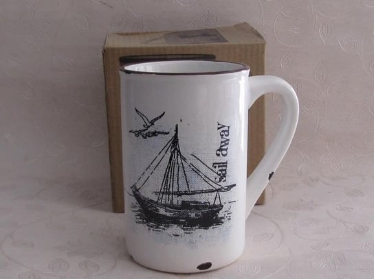 Kubek porcelanowy retro, Sail Away, 380 ml Gift World Gift World