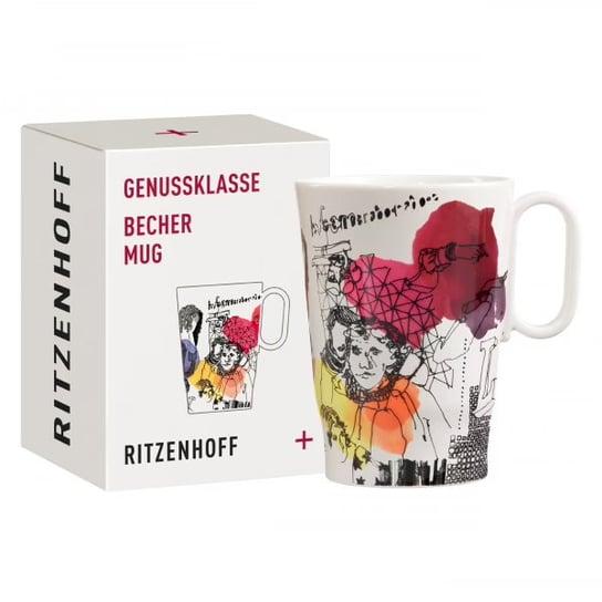 RITZENHOFF Tazzina Espresso 95 Ml Genussklasse No.3 | Set Con Piattino | Porcellana Di Design | Lavabile In Lavastoviglie