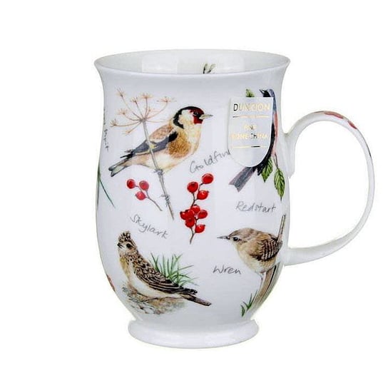 Kubek porcelanowy Suffolk - Dawn Song Goldfinch, Ptaki 310 ml, Dunoon Dunoon