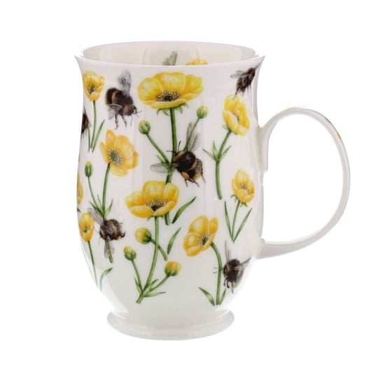 Kubek porcelanowy Suffolk - Dovedale A, Kwiaty I Trzmiele 310 ml, Dunoon Dunoon