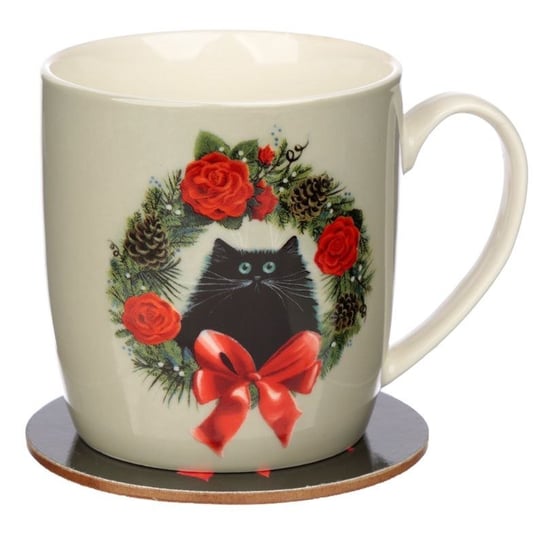 Kubek porcelanowy świąteczny Kim Haskins - Kot Puckator