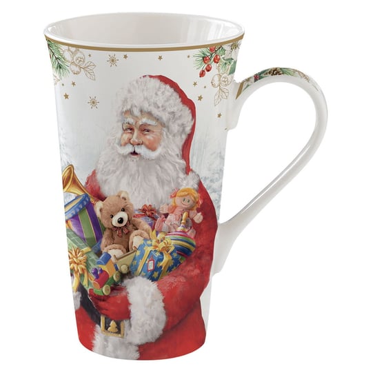 Kubek porcelanowy świąteczny - Santa Is Coming, 600 ml, 600 ml, Easy Life/Nuova R2S EASYLIFE