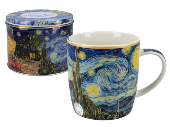 Kubek porcelanowy w puszce - V. van Gogh, Gwiaździsta Noc , 450ml, CARMANI Carmani