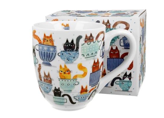 Kubek porcelanowy XXL Koci Świat Koty w filiżankach 1000ml, DUO Gift DUO Gift