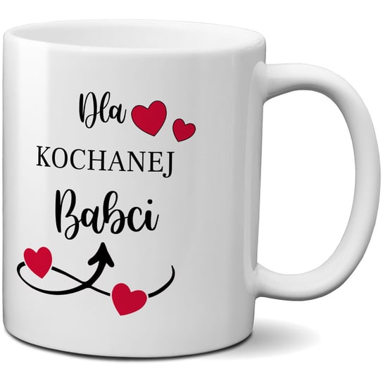 Kubek porcelitowy z nadrukiem - Dla Kochanej Babci, 330ml, CupCup.pl CupCup.pl