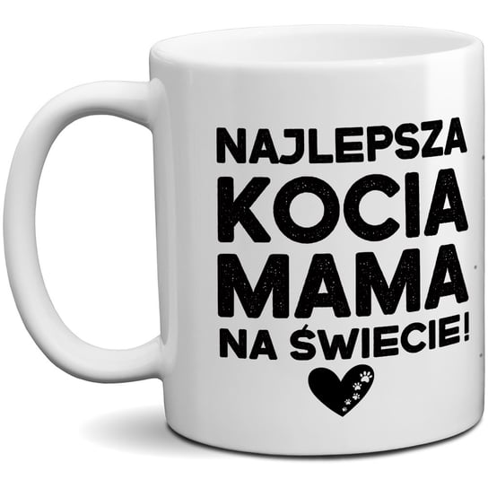 Kubek porcelitowy z nadrukiem - Najlepsza kocia mama na świecie, 330ml, CupCup.pl CupCup.pl