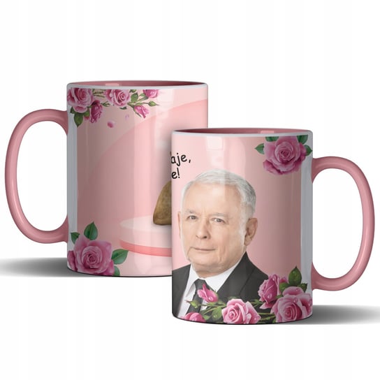 KUBEK Prezesa Różowy Śmieszny PIS KACZYŃSKI 07 Inna marka
