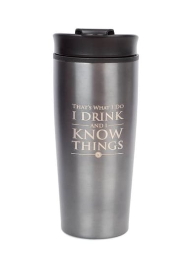 Kubek PYRAMID POSTERS, Game of Thrones (I Drink And I Know Things), czarny, 450 ml Pyramid Posters