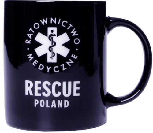 Kubek Rescue Poland Ratownictwo Medyczne 250 Ml Kno1 Czarny Polska Firma