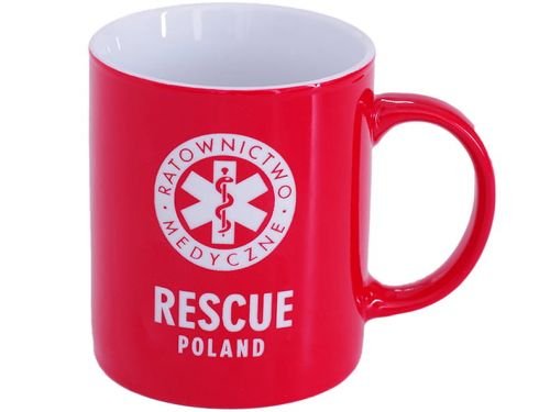 Kubek Rescue Poland Ratownictwo Medyczne 300 Ml Kno2 Czerwony Polska Firma