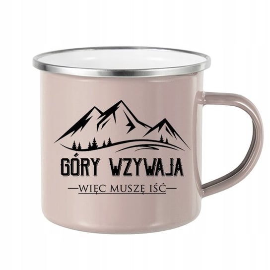 Kubek stalowy Różowo-Szary dla góromaniaka GÓRY 01, 250 ml, StyleCouture StyleCouture