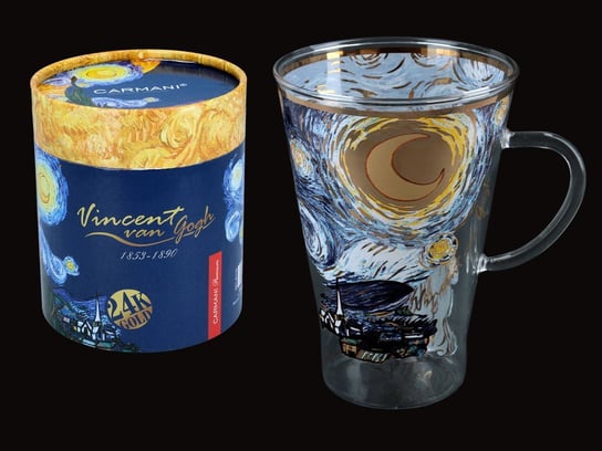 Kubek szklany - V. Van Gogh. Gwiaździsta noc (CARMANI) Carmani