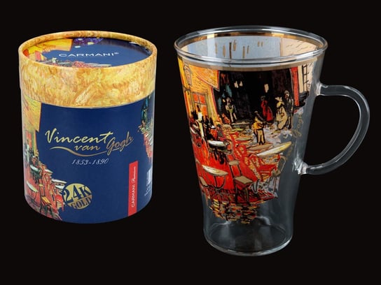 Kubek szklany - V. Van Gogh. Taras kawiarni w nocy (CARMANI) Carmani