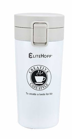 Kubek termiczny do kawy z filtrem ELITEHOFF 400 ml, biały EliteHoff