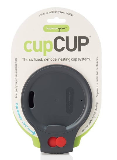 Kubek turystyczny Humangear cupCup - charcoal / red Inna marka