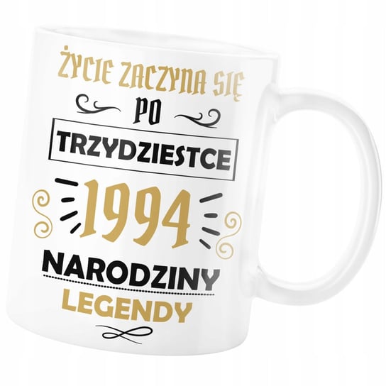 KUBEK URODZINOWY ŻYCIE ZACZYNA SIĘ PO 30 1994 PREZENT NA URODZINY Inna marka