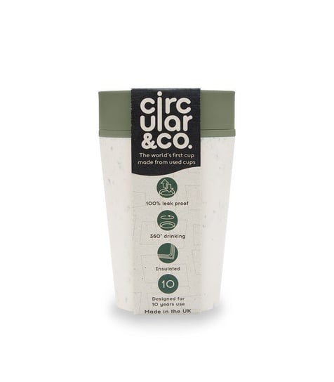 Kubek wielorazowy, Cream & Honest Green, 227 ml, Circular&Co. Circular&Co.