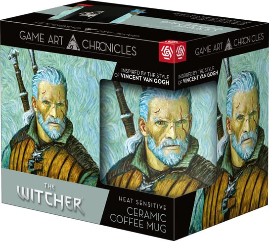 Kubek z aplikacją termoaktywną Game Art Chronicles The Witcher Geralt & Vincent van Gogh Good Loot