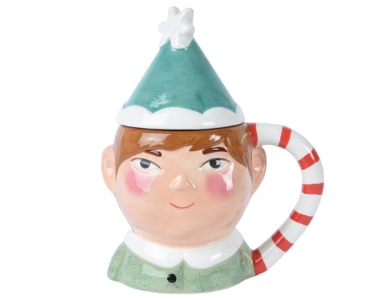Kubek Z Dużym Uchem Świąteczny Elf Zamykany 15 Cm Inna marka
