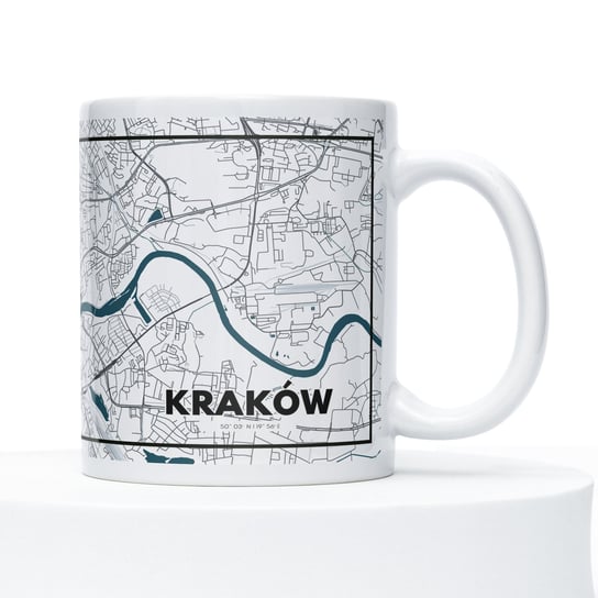 Kubek z mapą Krakowa - 330 ml PlakatoweLove