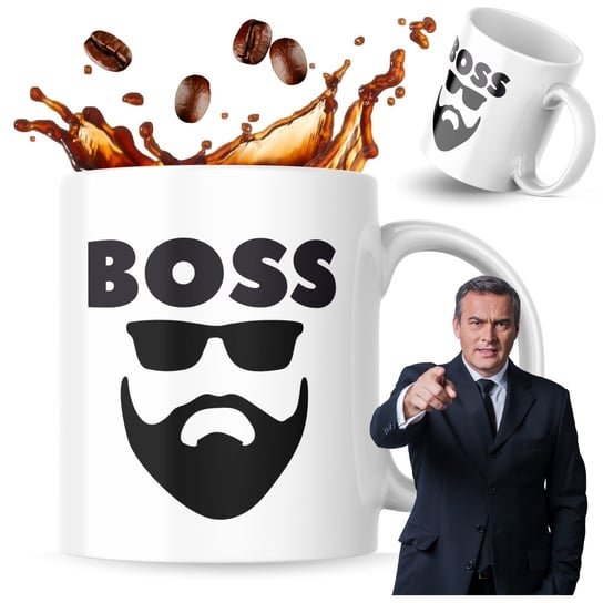 Kubek z nadrukiem 330 ml Boss Kubek do Kawy Prezent Dla Faceta Inna marka