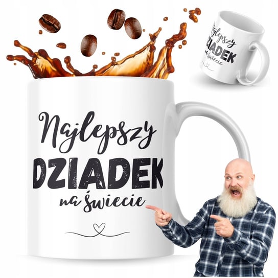 Kubek Z Nadrukiem 330 ml Kubki Do Kawy Kubek Dla Dziadka Najlepszy Dziadek bez marki