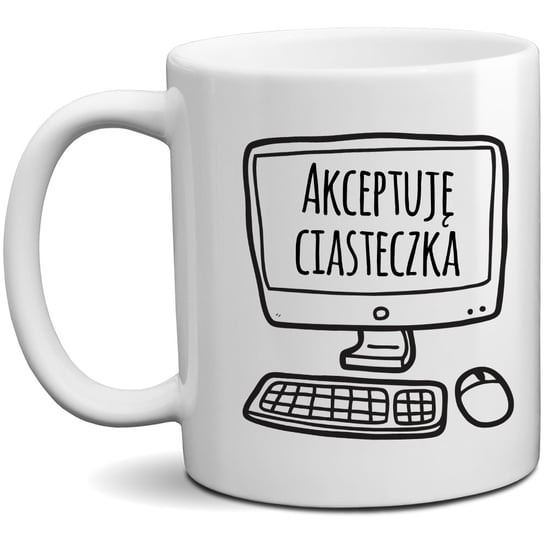 Kubek z nadrukiem - Akceptuję ciasteczka CupCup.pl