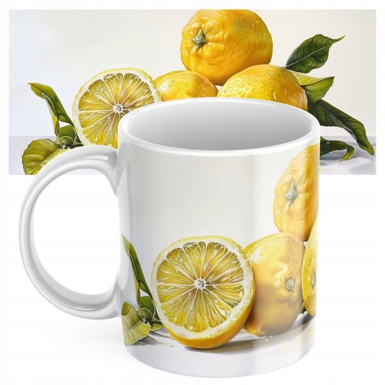 Kubek z nadrukiem ceramiczny na PREZENT urodziny cytryna CYTRYNKI 3 i pół Torby Pro